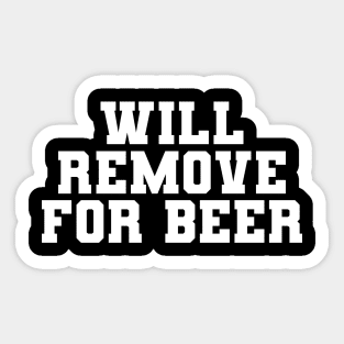 Drinking masks  Will Remove For Beer Sticker